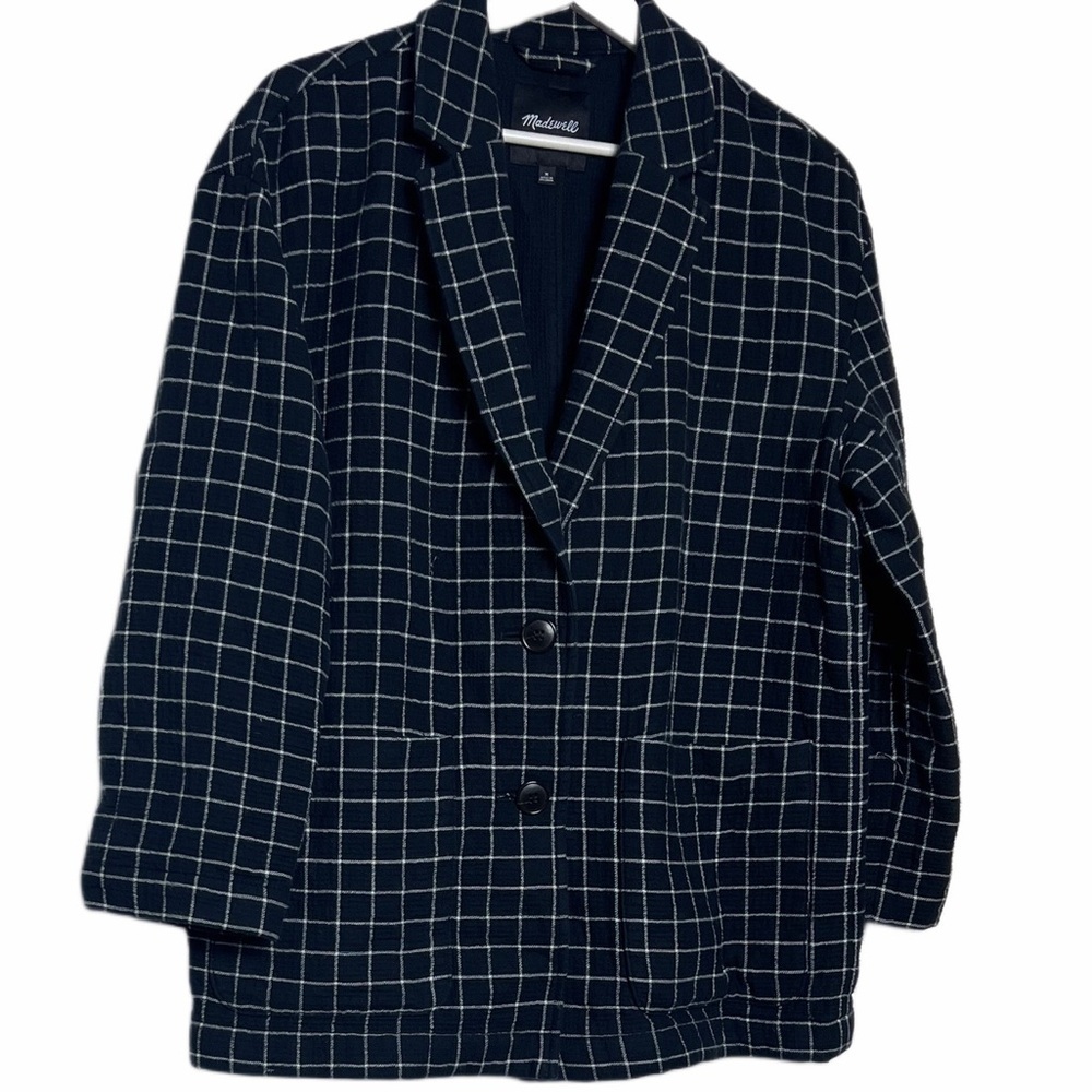 Madewell Waffleback Shaw Blazer in Windowpane - Picture 5 of 10